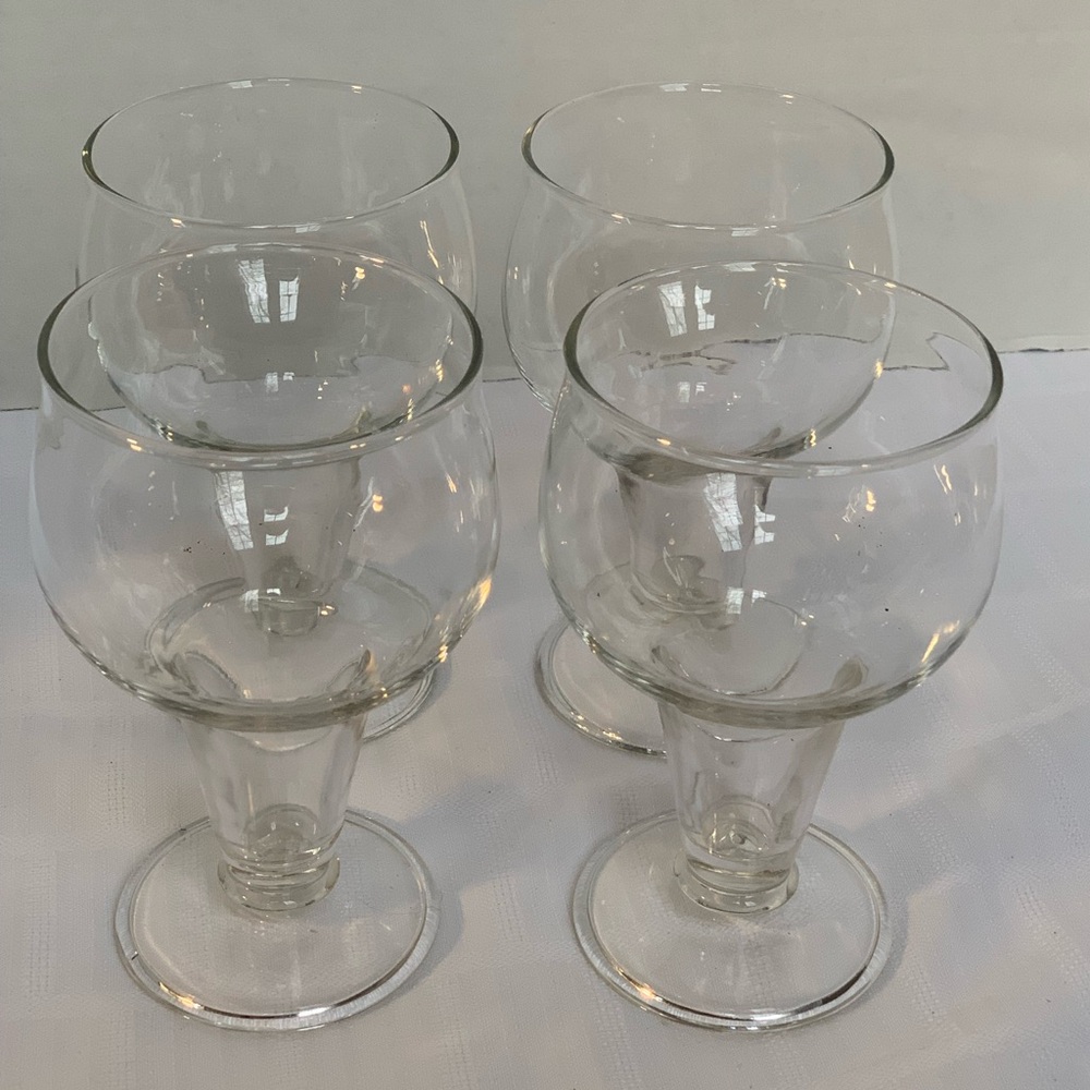 ANCHOR HOCKING | Set of 4 | Hollow Stem Beer Glasses